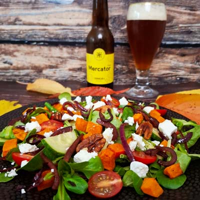 Rimor Brewery - Mercator Tripel met Pompoensalade en Geitenkaas